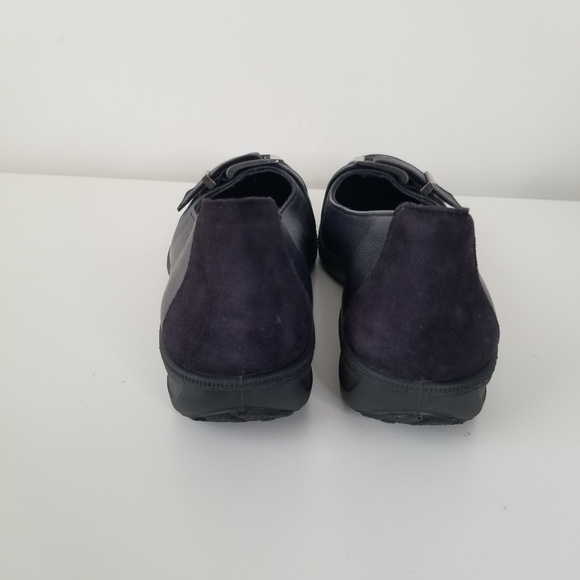 Hotter Navy Blue Suede Upper Slip on Shoes Buckle Front Size 8 Comfort Casual - Picture 11 of 11